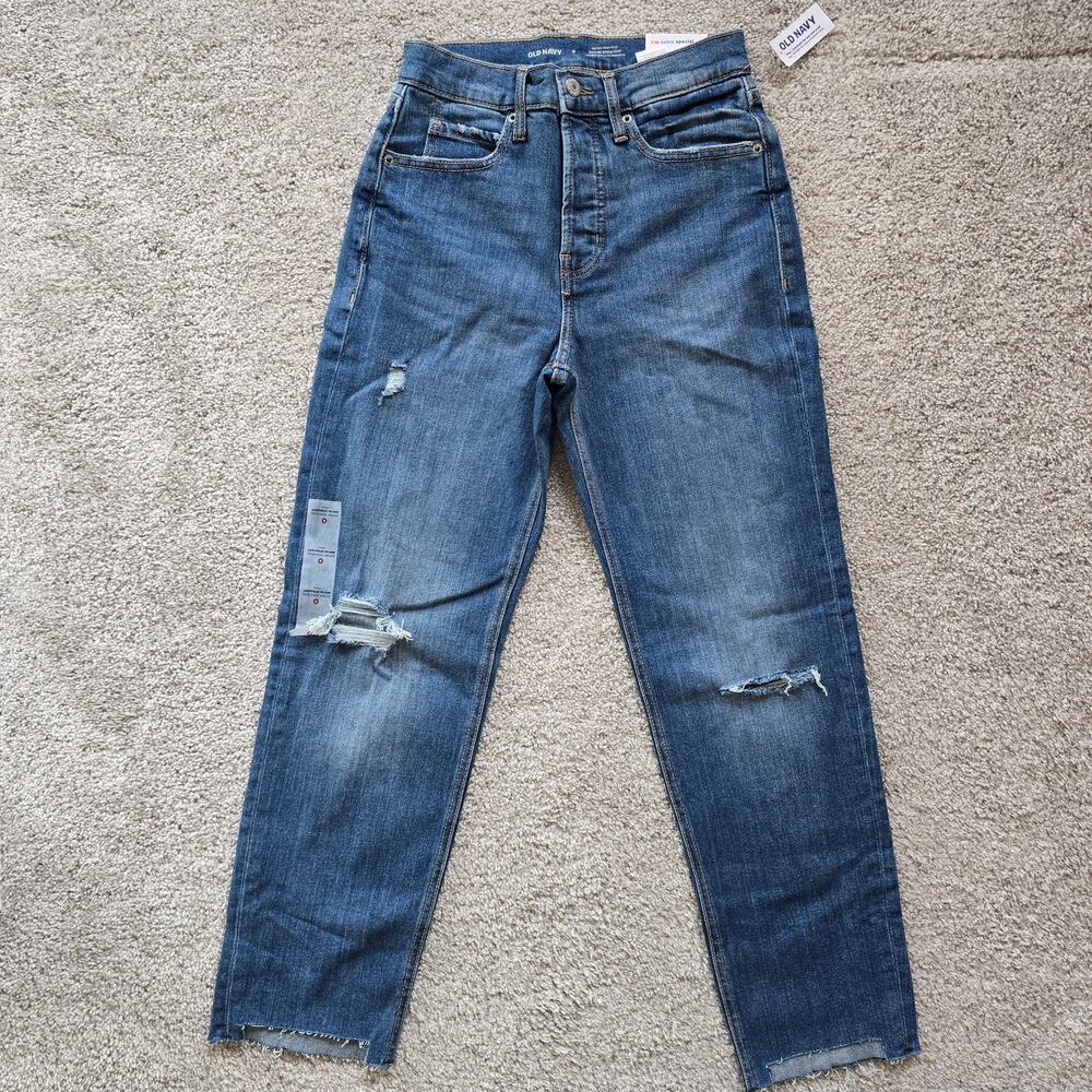 NWT Old Navy Women's Extra High Rise High Straight – Medium Wash Size 20